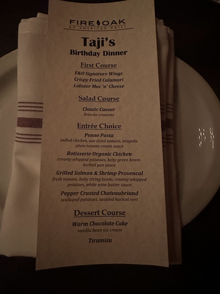 Fire and Oak Menu - Image 6